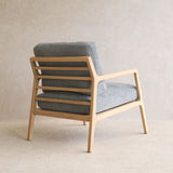 Nysse Fabric Armchair | Oak Frame - Gunmetal - Originals Furniture
