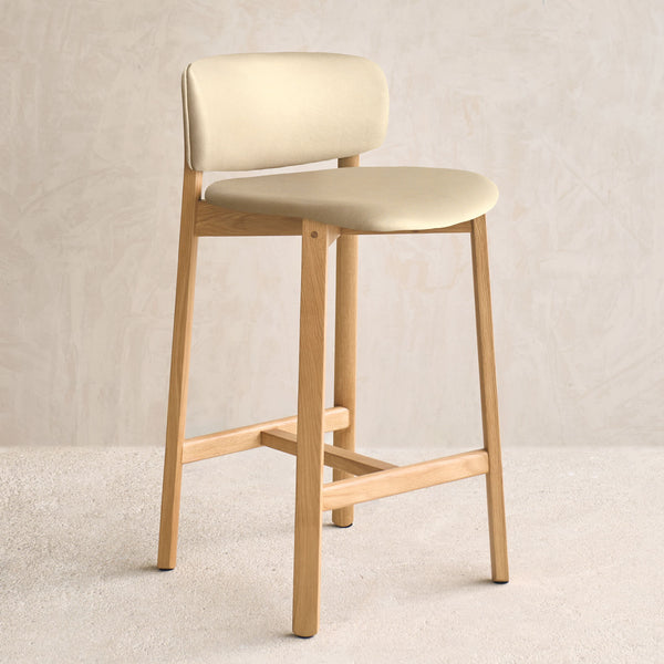 Pinta Bar Stool | Oak Frame - Bespoke Leather - Originals Furniture