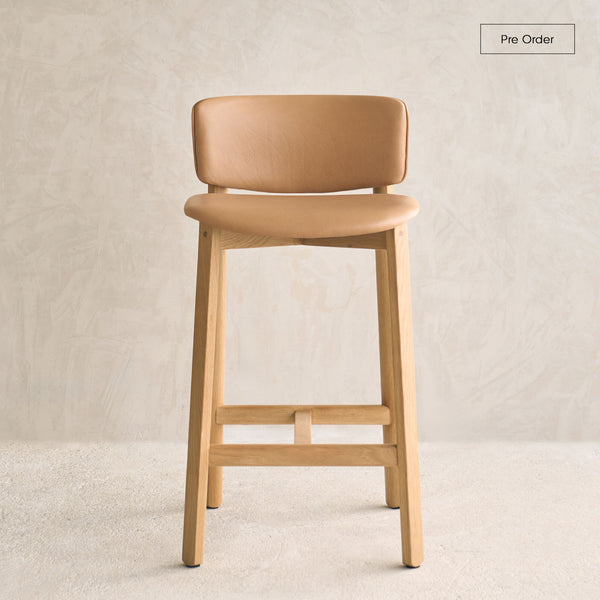Pinta Counter Stool | Oak Frame - Bespoke Leather - Originals Furniture