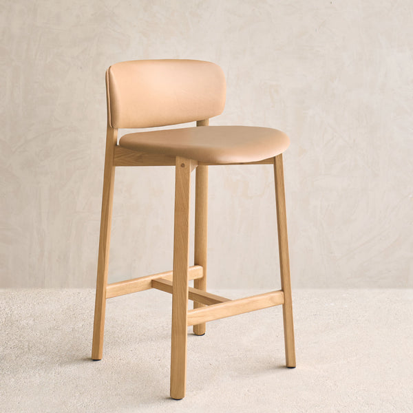 Pinta Counter Stool | Oak Frame - Bespoke Leather - Originals Furniture