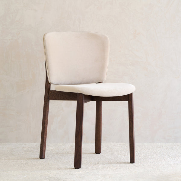 Pinta Fabric Dining Chair | Espresso Oak Frame - Ecru