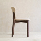 Pinta Fabric Dining Chair | Espresso Oak Frame - Ecru