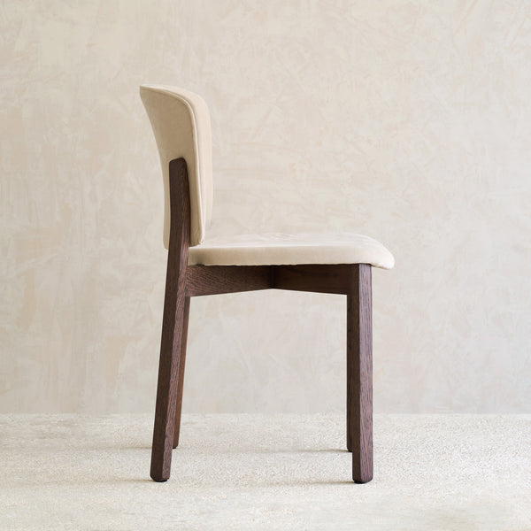 Pinta Fabric Dining Chair | Espresso Oak Frame - Ecru