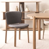Pinta Fabric Dining Chair | Latte Oak Frame - Militaire