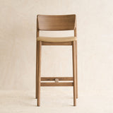 Poise Leather Counter Stool | Latte Oak Frame - Arena - Originals Furniture