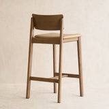 Poise Leather Counter Stool | Latte Oak Frame - Arena - Originals Furniture
