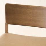 Poise Leather Counter Stool | Latte Oak Frame - Arena - Originals Furniture