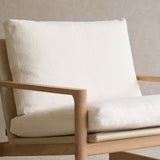 Troubadour Fabric Armchair | Blonde Oak Frame - Oyster