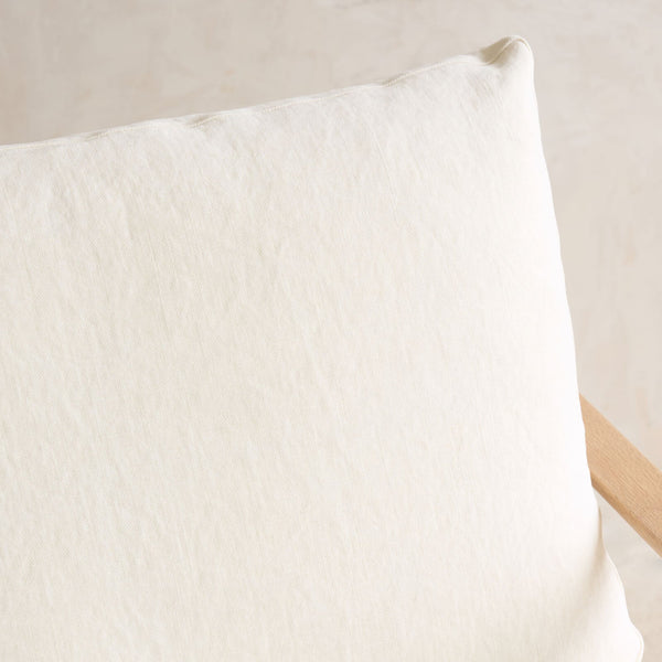 Troubadour Fabric Armchair | Blonde Oak Frame - Oyster