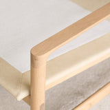 Troubadour Fabric Armchair | Blonde Oak Frame - Oyster