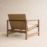 Troubadour Fabric Armchair | Latte Oak Frame - Rich Earth