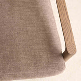 Troubadour Fabric Armchair | Latte Oak Frame - Rich Earth