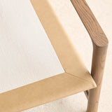 Troubadour Fabric Armchair | Latte Oak Frame - Rich Earth