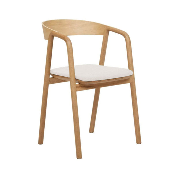 Inlay Dining Chair | Oak - Bespoke Fabric