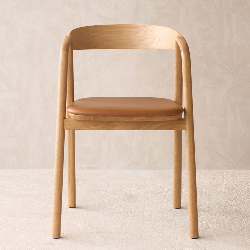 Inlay Dining Chair | Oak - Bespoke Leather