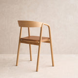 Inlay Dining Chair | Oak - Bespoke Leather