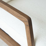 Nysse Fabric Armchair | Latte Oak Frame - Panna Cotta
