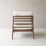 Nysse Fabric Armchair | Latte Oak Frame - Panna Cotta