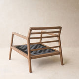 Nysse Fabric Armchair | Latte Oak Frame - Glen