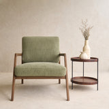 Nysse Fabric Armchair | Latte Oak Frame - Glen