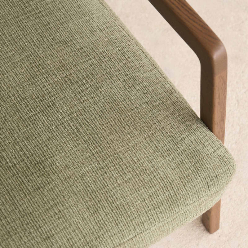 Nysse Fabric Armchair | Latte Oak Frame - Glen
