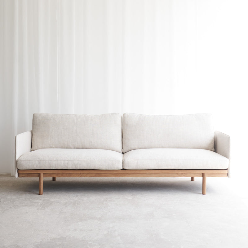 Tolv Pensive 2.5 Seater Fabric Sofa in Sand Beige Light Brown from Originals Furniture Singapore