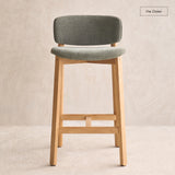 Pinta Bar Stool | Oak Frame - Bespoke Fabric