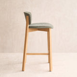 Pinta Bar Stool | Oak Frame - Bespoke Fabric