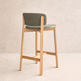 Pinta Bar Stool | Oak Frame - Bespoke Fabric