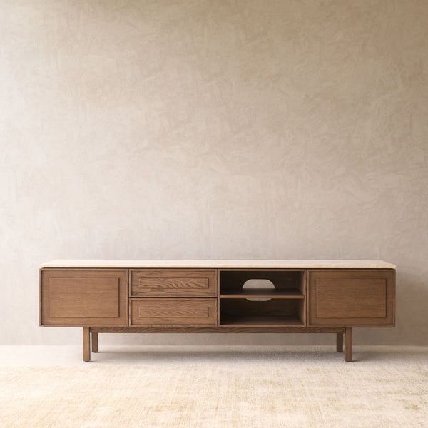 Yorke Oak TV Console | Latte Oak