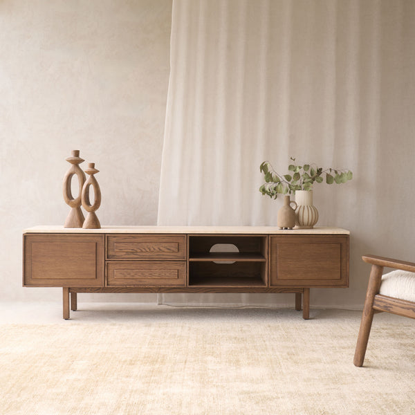 Yorke Oak TV Console | Latte Oak