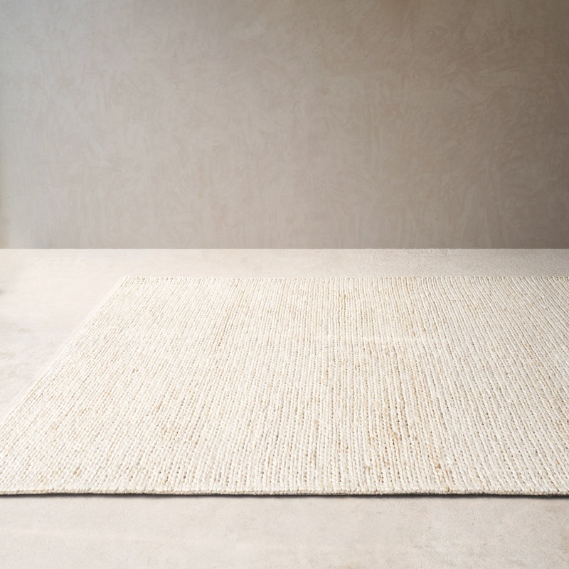 Andrea Large Knot Hemp Rug | White – Originals Furniture