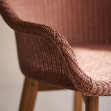 Avril Counter Stool | Teak Frame - Dusty Coral