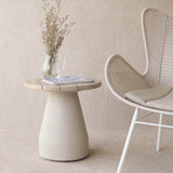 Kano Side Table | Aged Teak/Onyx