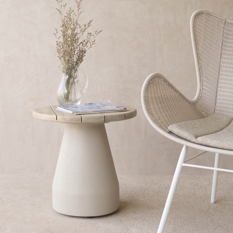 Kano Side Table | Aged Teak/Onyx