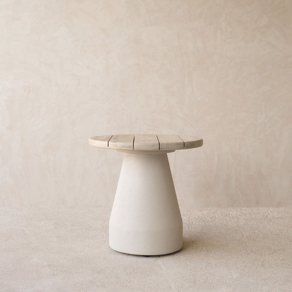 Kano Side Table | Aged Teak/Onyx