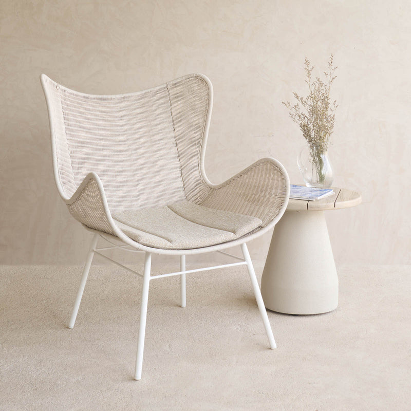Swing Wing Chair | Chalk with Clay Cushion