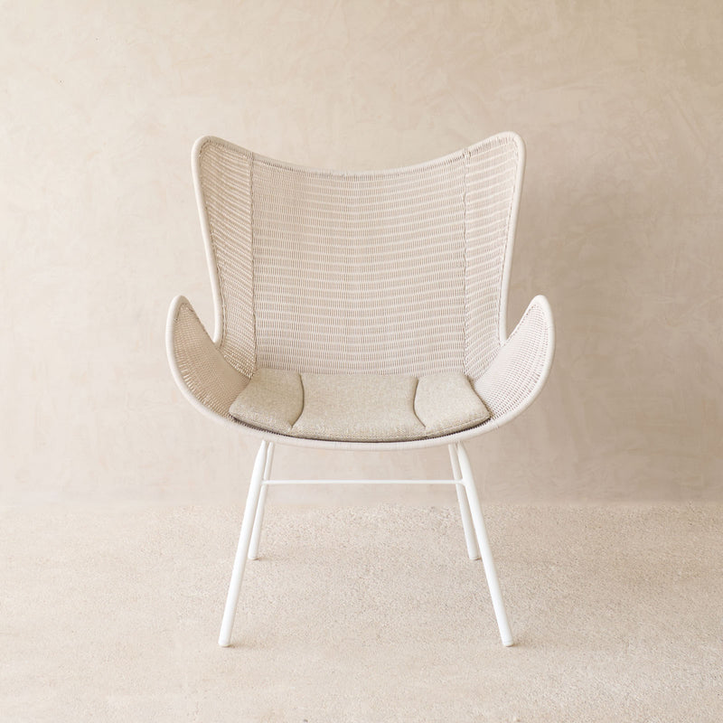 Swing Wing Chair | Chalk with Clay Cushion