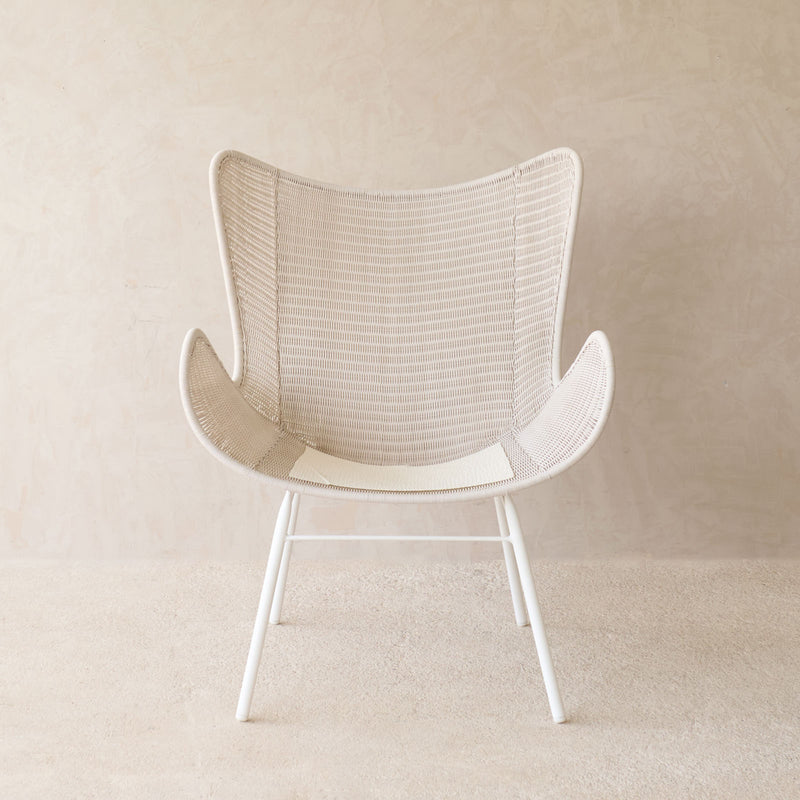 Swing Wing Chair | Chalk with Clay Cushion