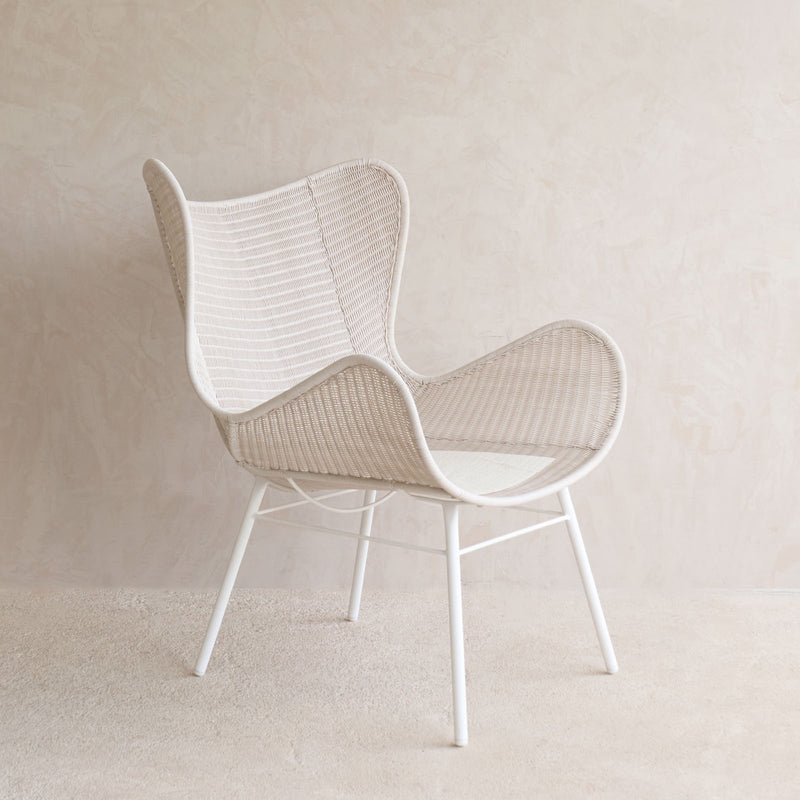 Swing Wing Chair | Chalk with Clay Cushion