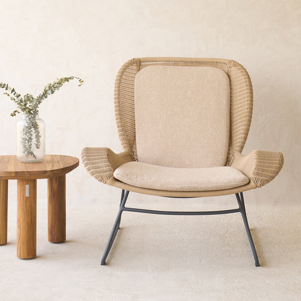 Vista Lounge Chair | Ginger/Graphite Frame with Sesame Cushions