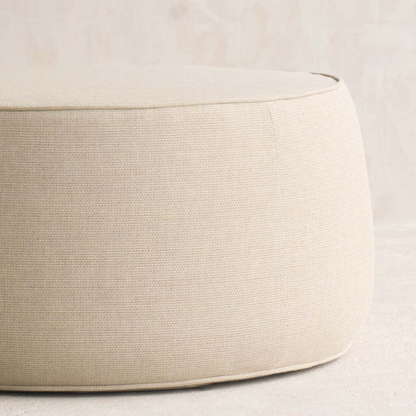 Irena Outdoor Pouf | Large - Ivory (77cm)