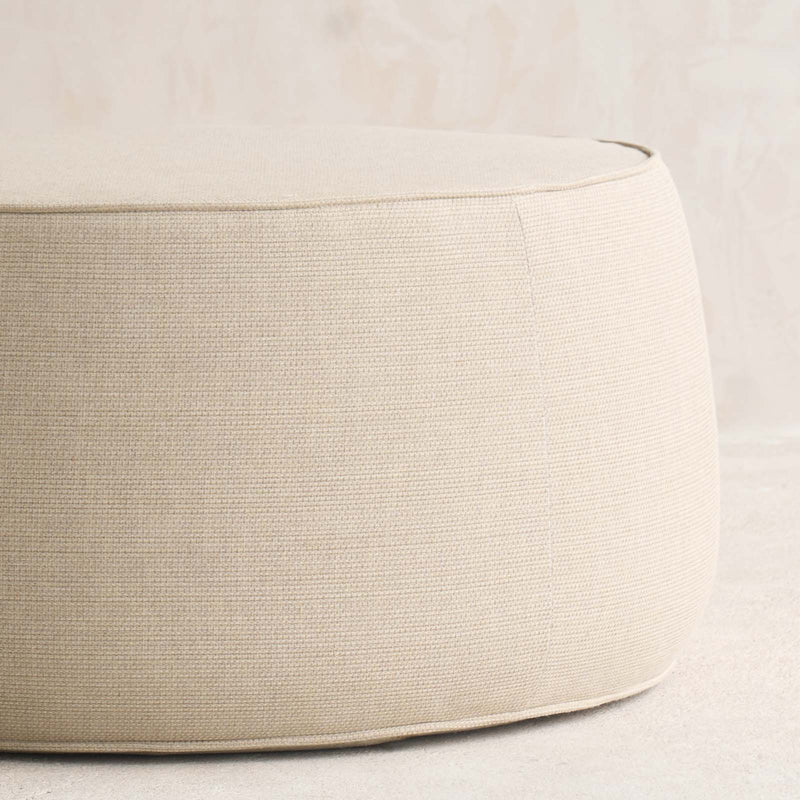 Irena Outdoor Pouf | Large - Ivory (77cm)