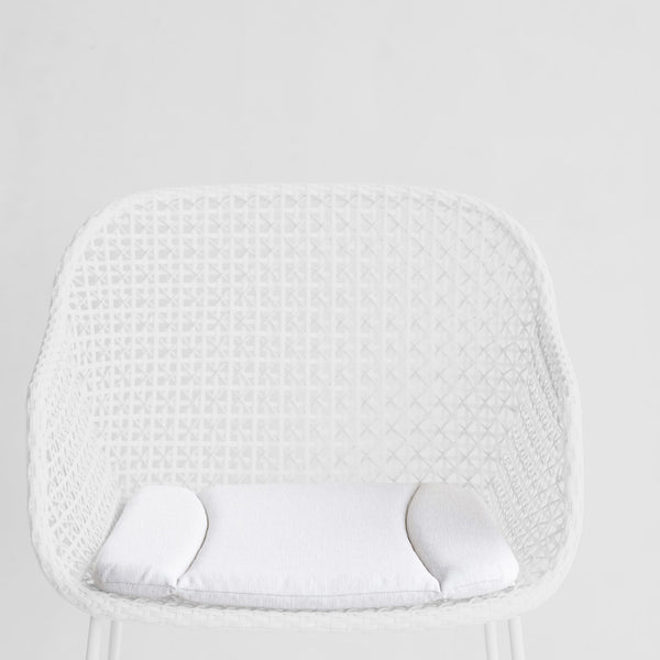 Violet Outdoor Seat Cushion | White