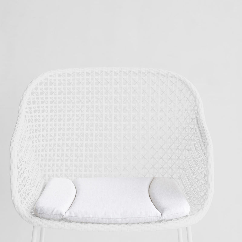 Violet Outdoor Seat Cushion | White