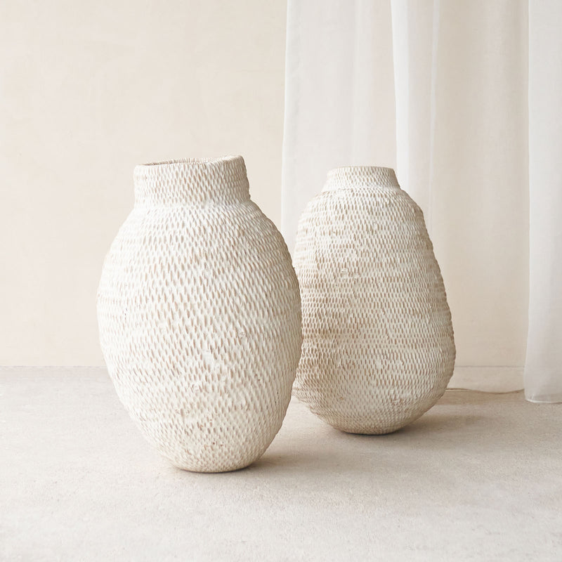 Buhera Basket, Unique home accessory from Africa. Hand crafted from natural fibers. Distinctive appreance in hand-dyed a chocolate/yellow/grey/indigo colour. From $80