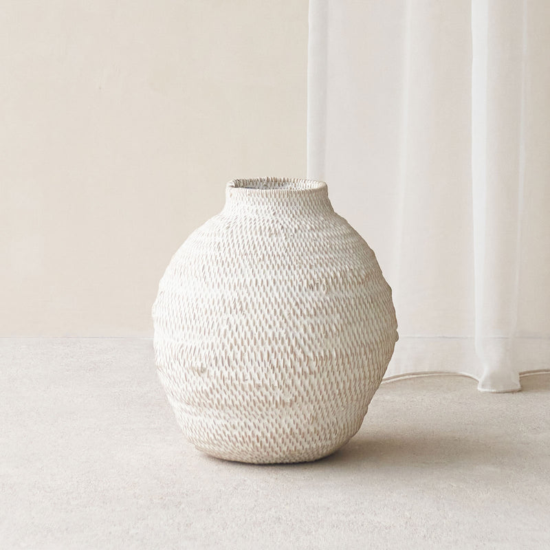 Buhera Basket, Unique home accessory from Africa. Hand crafted from natural fibers. Distinctive appreance in hand-dyed a chocolate/yellow/grey/indigo colour. From $80