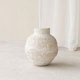 Buhera Basket, Unique home accessory from Africa. Hand crafted from natural fibers. Distinctive appreance in hand-dyed a chocolate/yellow/grey/indigo colour. From $80