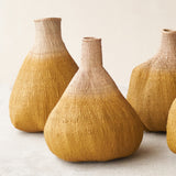 Gourd Basket, Unique home accessory from Africa. Hand-woven into organic statement shapes. Variations exist in weaves, colours, and shapes. From $150