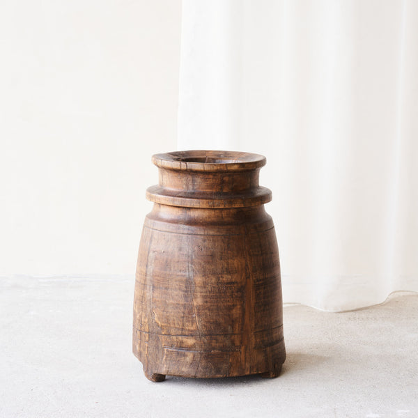 Vintage Wooden Pot - Large